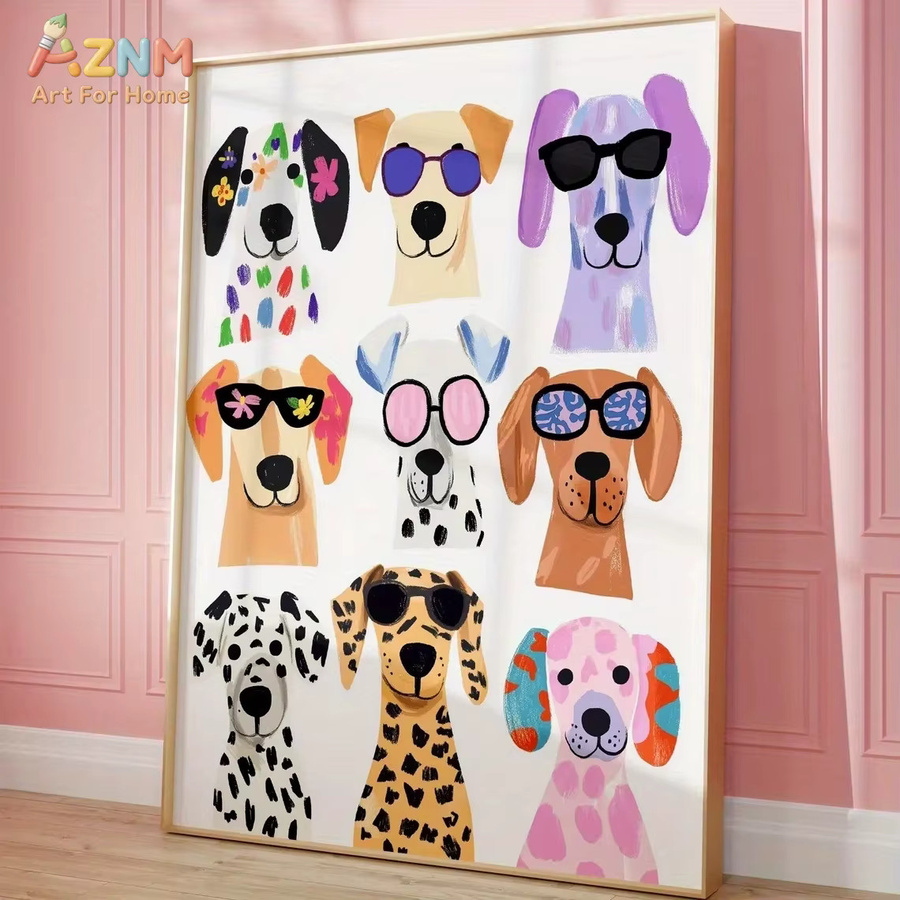Kayou Hundewandkunst als Leinwanddruck in Multicolour für deine Heimdekoration - Bild 3