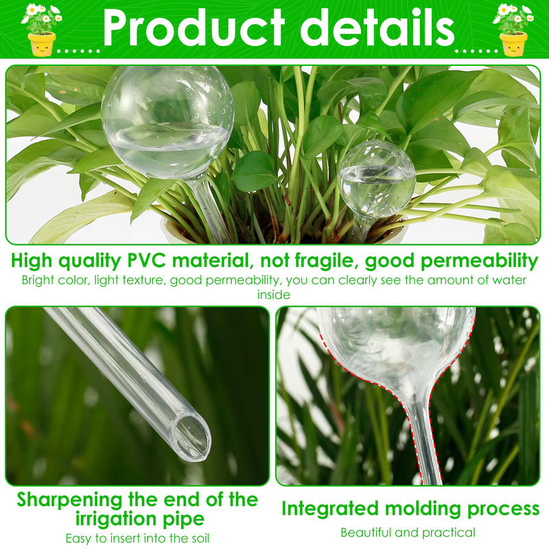 10er Set Automatische Bewässerungssystem Tropf Bewässerung Stakes aus transparentem PVC für Blumen mit 60ml und 250ml Füllmenge - Bild 4