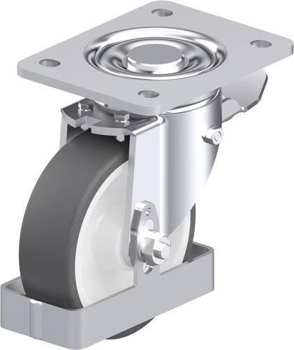 Blickle Stahlblech-Lenkrolle LH-POTH 125R-3-ST-FS in Grau mit 125 mm Rad-Durchmesser und 350 kg Tragfähigkeit - Bild 1