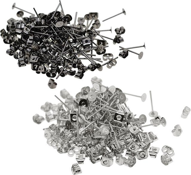 Ohrstecker und Rückseiten, Eisen, 4 mm, Unisex - Bild 1