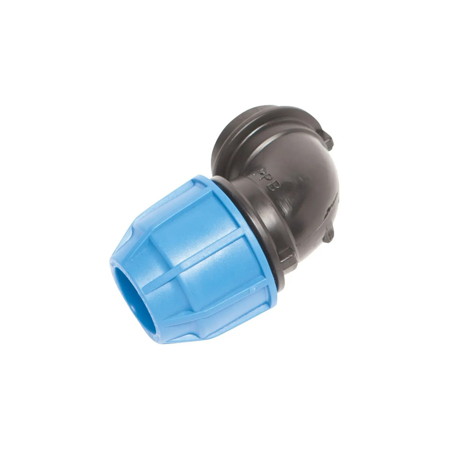 LUX-TOOLS 90-Grad-Winkel für PE-Rohre Ø 25 mm x 24,1 mm (3/4 Zoll) in Blau - Bild 2