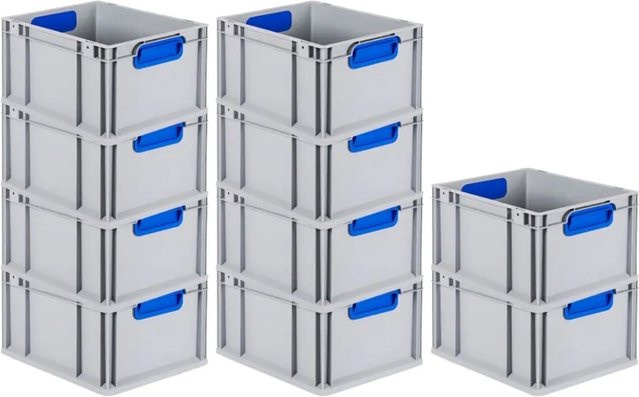 PROREGAL Spar Set 10x Eurobox Nextgen Color Transportboxen mit Griffen, Blau, H x B x T: 22 x 30 x 40 cm, 20 Liter - Bild 1