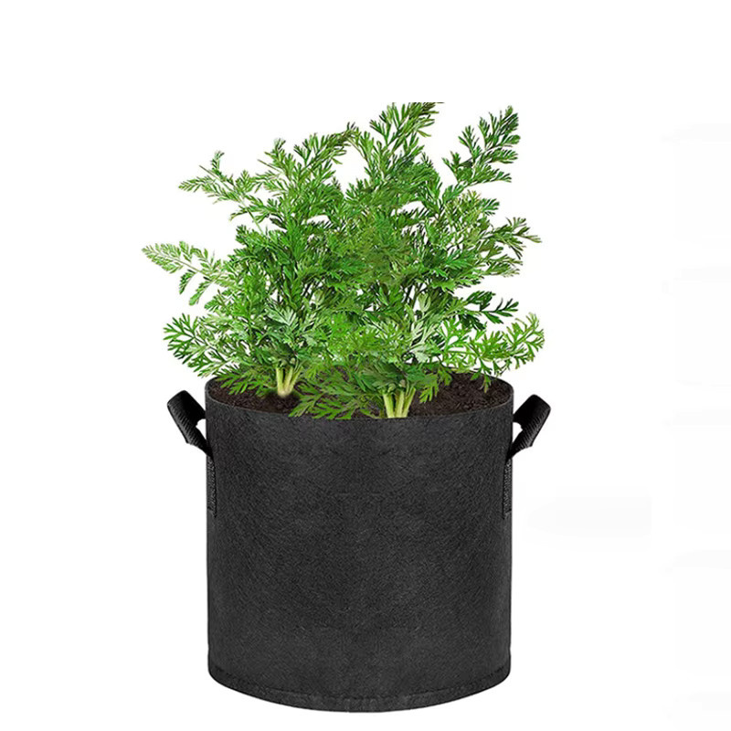 Schwarzer Pflanzsack aus Filz für Gemüse und Blumen im Garten oder zu Hause - Bild 7