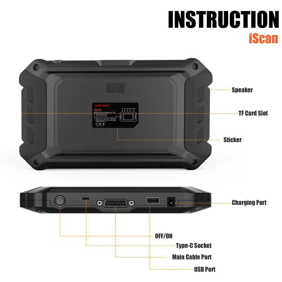 OBDSTAR iScan Motorrad-Diagnosetool für DUCATI in Schwarz mit IMMO-Programmierung, Diagnose und Cluster-Kalibrierung - Bild 5