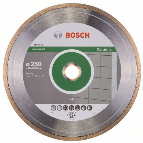 Bosch Diamanttrennscheibe Standard for Ceramic in Silber, Durchmesser: 250 mm, Bohrung: 25,4 mm - Bild 1