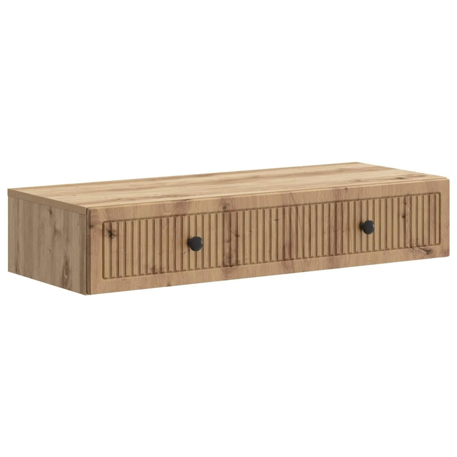 vidaXL Wandmontierter Beistelltisch Artisan-Eiche in Braun, B/T/H: 87,5 x 34,5 x 17 cm - Bild 2