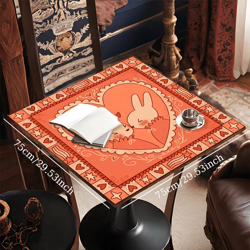 VIKAMA Love Rabbit Tarot-Kartentischdecke im Boho-Stil für deine Wahrsagungszeremonie und als Altartuch - Bild 4
