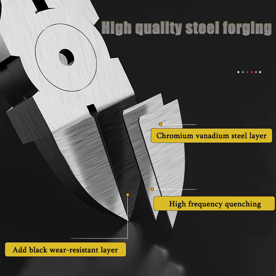 6-Zoll-Drahtschneider und Abisolierzange in Silber mit ergonomischem Griff - Bild 4