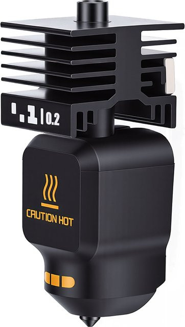 Bambu Hotend-Kit Ersatz für P2S 3D-Drucker mit 0,2mm abnehmbarer gehärteter Stahldüse in Schwarz - Bild 1