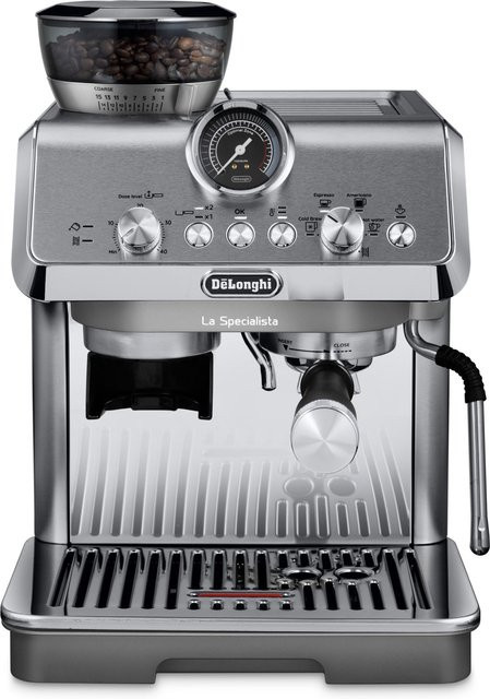 De'Longhi La Specialista Arte Evo EC9255.M Siebträgermaschine in Silber mit 15 bar Druck und 1,7 l Wassertank - Bild 1