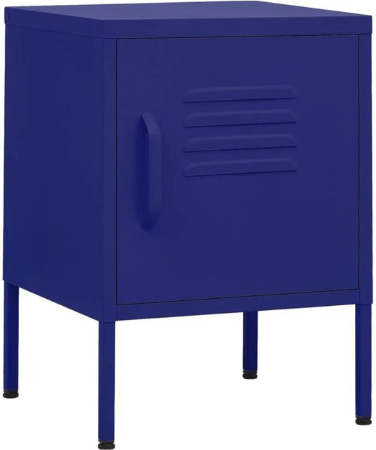 vidaXL Nachttische 2er Set modern aus Stahl in Blau B/T/H: 35 x 35 x 51 cm - Bild 1