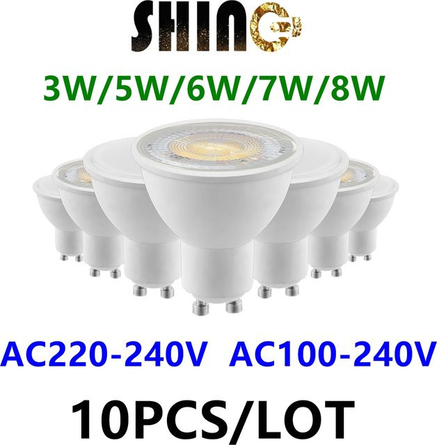 10er Set GU10 LED-Scheinwerfer in Warmweiß, flimmerfreies Licht, Ersatz für Halogenlampen, 230V - Bild 1