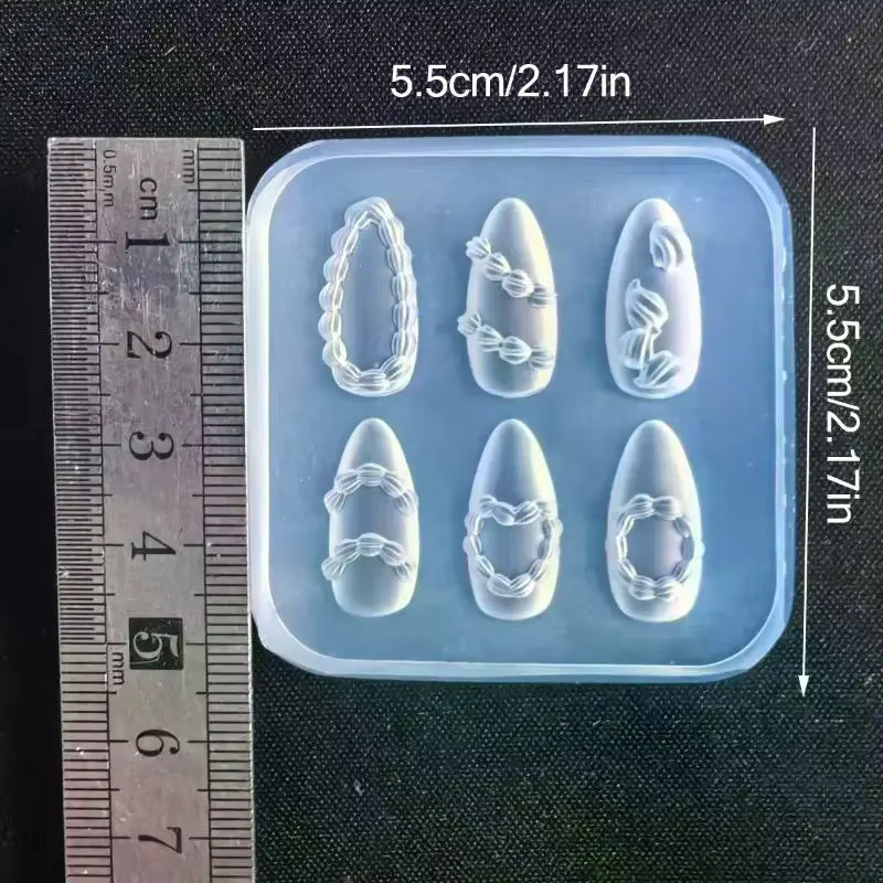 Kuchen Creme 3D Silikon Nagelform für Nail Art Design - Bild 4