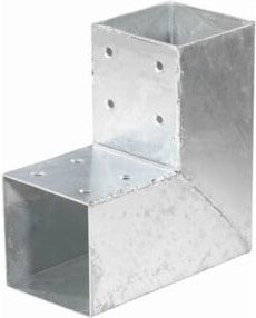 QUATRO Steckverbinder Ecke einfach von Tetzner & Jentzsch GmbH, verzinkter Stahl, Farbe: Silber, B/T/H: 20 x 20 x 9 cm für 9 x 9 cm - Bild 1