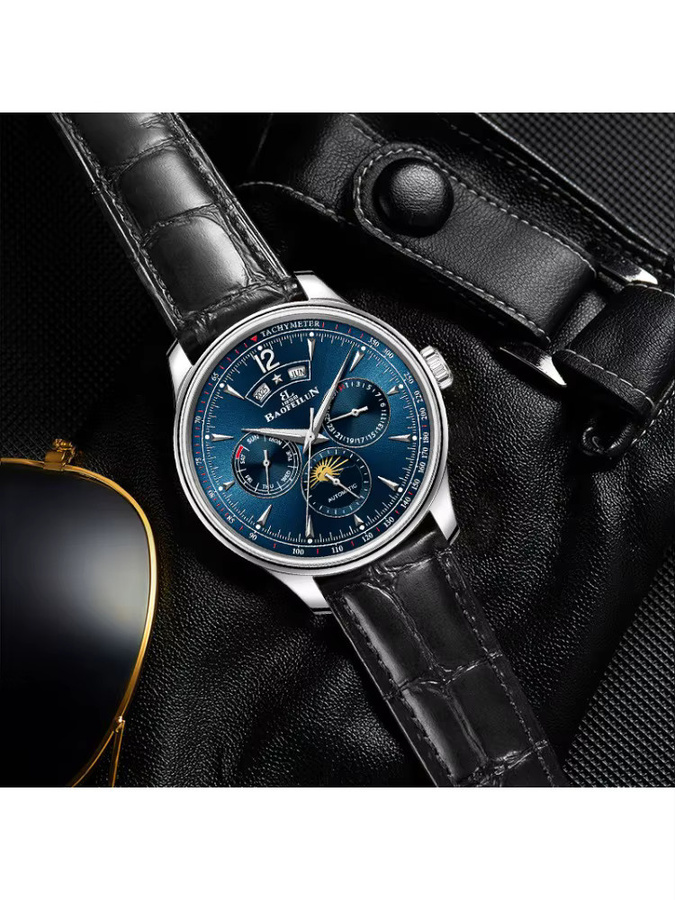 BAOFEILUN Armbanduhr Automatik, Edelstahl, Blau, Herren - Bild 5