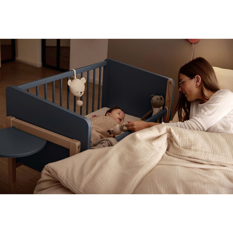 Paidi Beistellbett Little Cloud in Blau mit Massivholzgestell und modernem Design - Bild 2