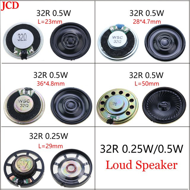 Jcd Ultra Dünner Lautsprecher 32 Ohm 0,5 Watt in Schwarz - Bild 1