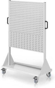 Kappes RasterMobil Rollbarer Rollcontainer Größe 4 in RAL 7035 Grau mit 4 Loch- und 2 Schlitzplatten, Höhe: 158 cm - Bild 1