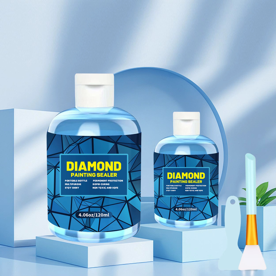 Diamantmalerei Versiegelungsset mit 120 ml Kleber für Diamond Painting Zubehör und Puzzle-Werkzeuge für Erwachsene - Bild 4
