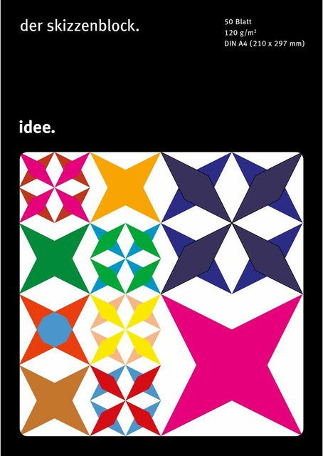 idee. Creativmarkt Skizzenblock DIN A4, 50 Blatt, 120g/m², weiß - Bild 1