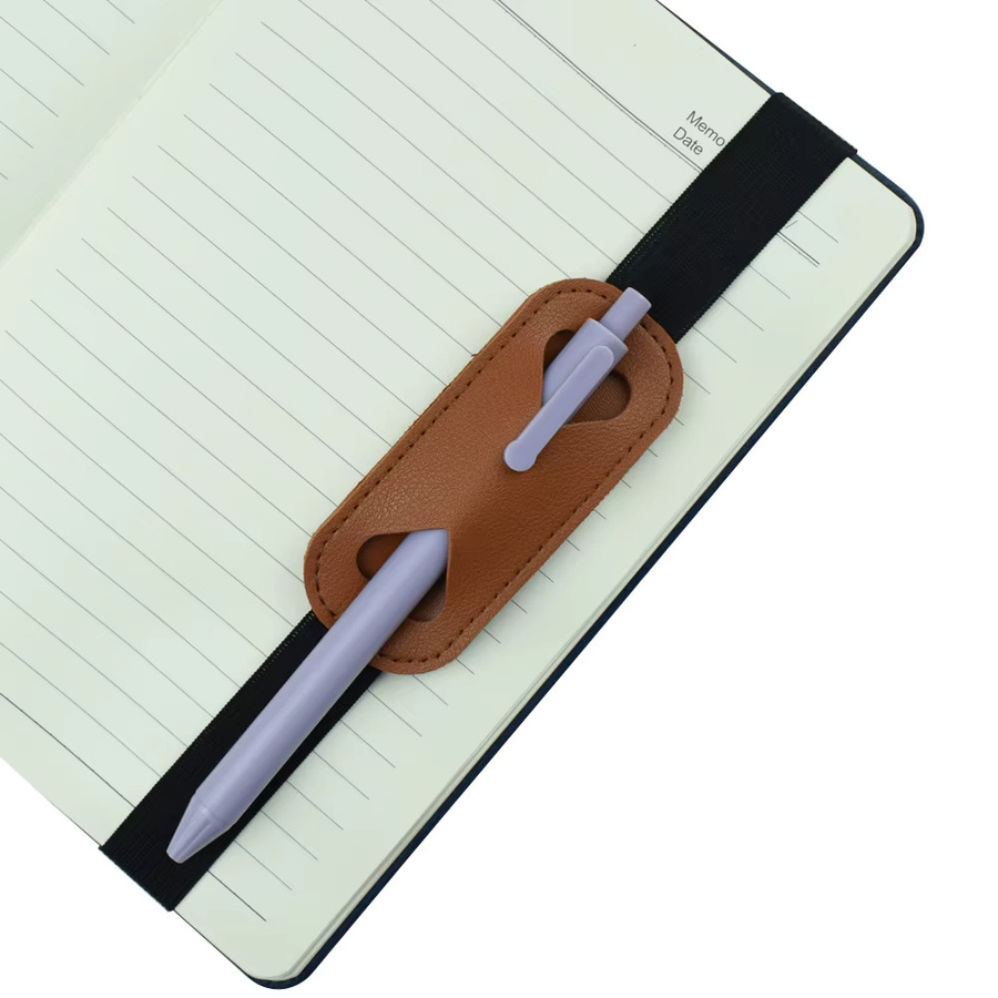 Joy Corner Elastisches Stifthalterband aus PU-Leder in Braun für Notebooks, Tagebücher und Bücher - Bild 2