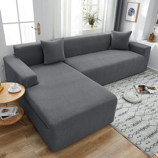 Elastischer Jacquard-Sofabezug für Ecksofas und Sessel, waschbarer Stretch-Schonbezug für 1- bis 5-Sitzer, Breite: 300 cm bis 360 cm - Bild 1