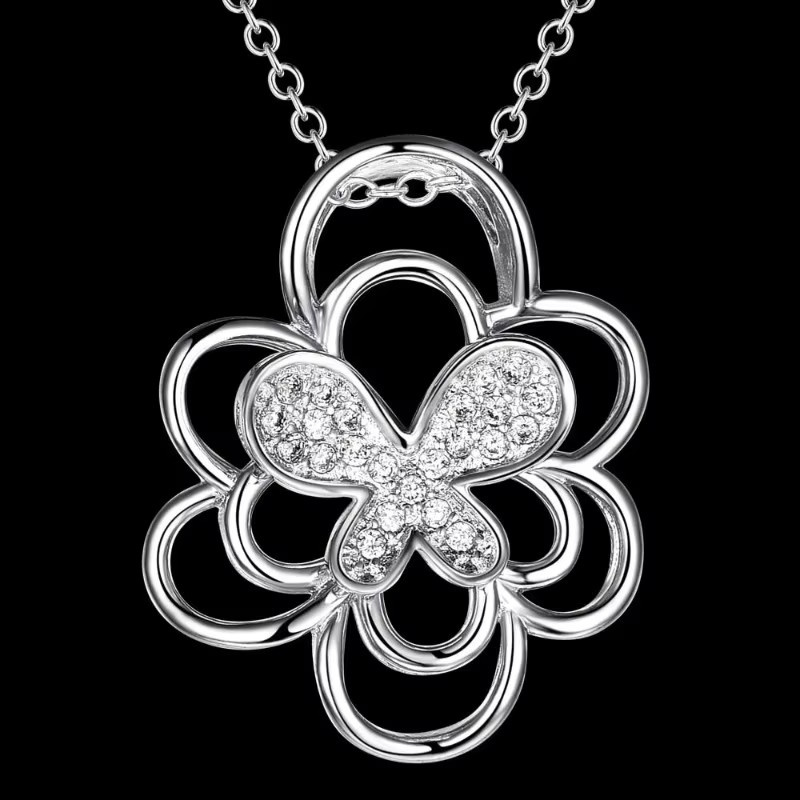 SAY Halskette, Schmetterlingsanhänger, 925 Silber, Zirkonia, Damen - Bild 3