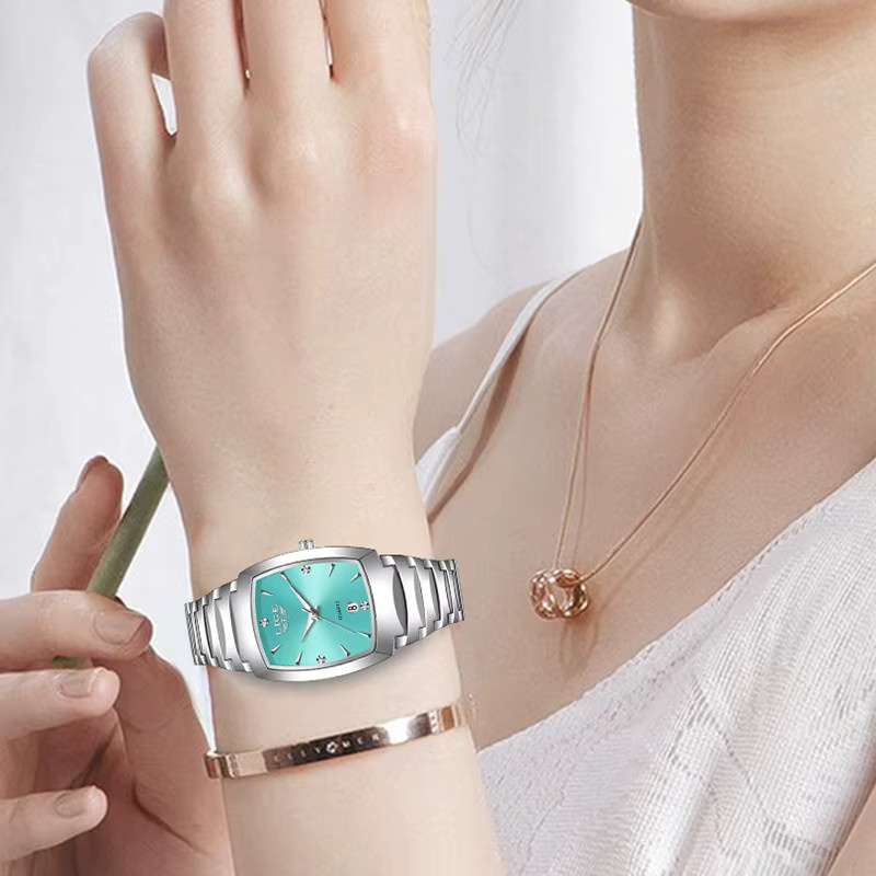 LIGE Armbanduhr Quarz, Edelstahl, Bicolor, Damen - Bild 2