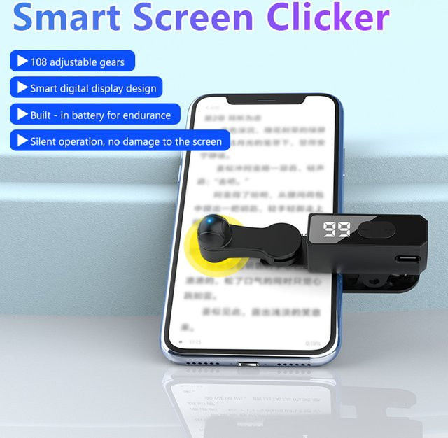 Automatisches Bildschirm-Clicker-Gerät für Smartphones in Schwarz, einstellbarer Touch-Tapper für Spiele, Apps und Live-Streaming - Bild 1