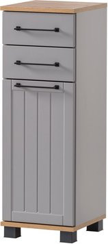 Schildmeyer Unterschrank Jelda in Grau mit Türen und Schubladen, B/H/T: 30,3 x 88,1 x 32,6 cm - Bild 1