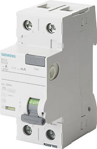 Siemens FI-Schutzschalter 5SV3616-6KL, 2-polig, 63A, 0.3A, 230V, weiß - Bild 1
