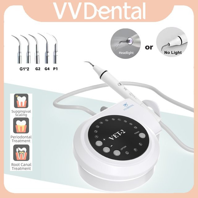 VV DENTAL Dental-Ultraschall-Scaler mit LED-Handstück und 5 Spitzen - Bild 1