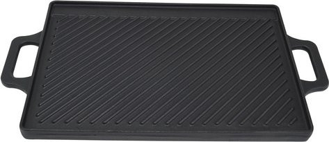 Mr. GARDENER Grill-Wendeplatte aus Gusseisen in Schwarz, Breite: 46 cm - Bild 1