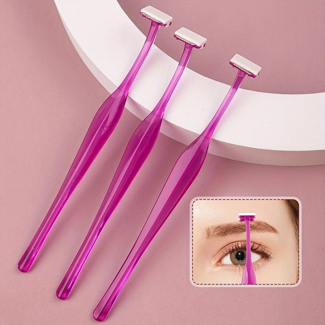 Define Beauty Augenbrauenrasierer-Set, 3 Stück, Edelstahl, Unisex - Bild 1