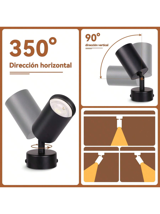 CANMEIJIA LED-Schienenstrahler GU10 in Schwarz mit warmweißem Licht für Schlafzimmer, Flur und Balkon - Bild 3