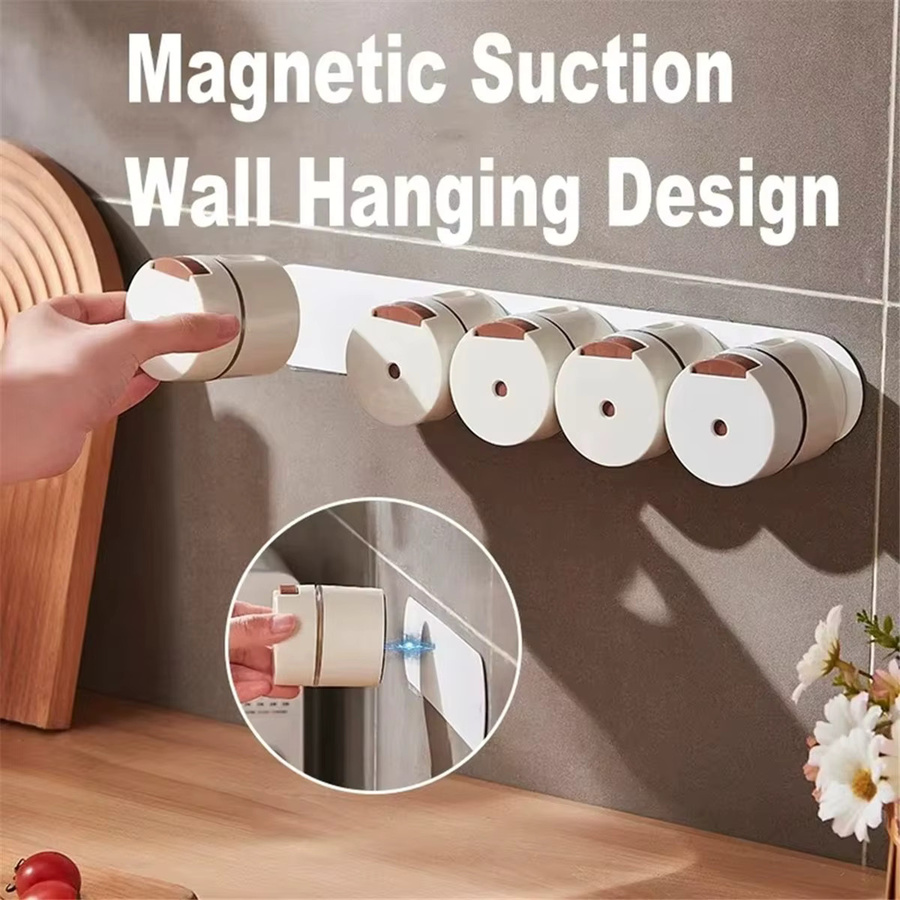 ABJS Magnetische Gewürzflasche aus Glas in Weiß zur Wandmontage - Bild 3