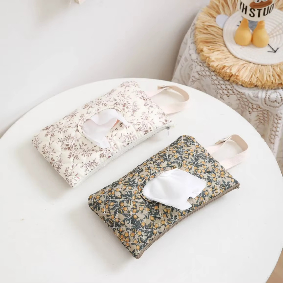 DANIVIVI Kinderwagen Tasche für Feuchttücher und Taschentücher in Beige und Multicolour - Bild 1