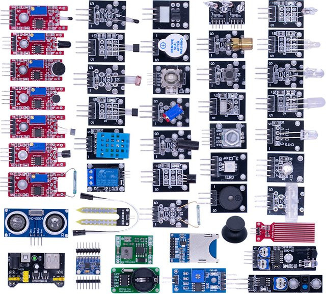 Si Tai&SH Sensor Modul Set für Arduino mit 45 verschiedenen Sensoren wie Temperatur, Luftfeuchtigkeit, RGB LED, Ultraschall und Sound in Multicolor - Bild 1