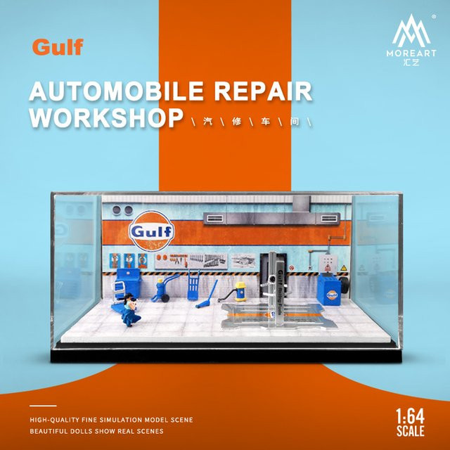 MASSDI Auto Repair Workshop, 1:64, Fahrzeuge, Mehrfarbig - Bild 1