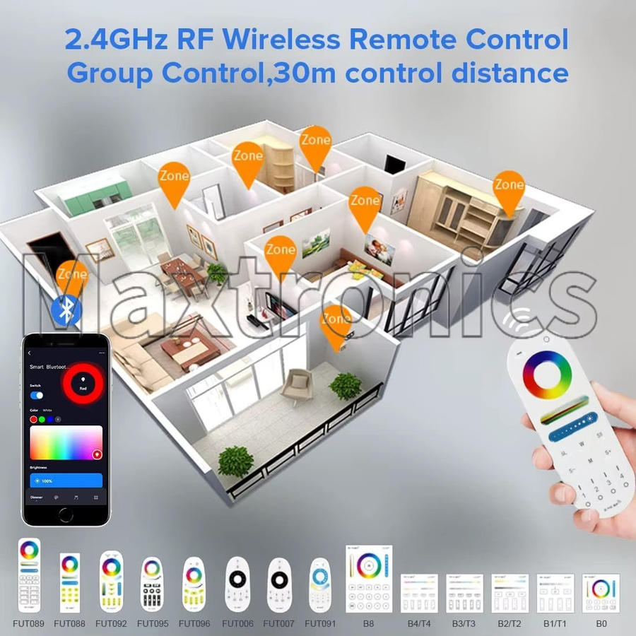 Sage LU MEI 5-in-1 LED-Controller für RGB, RGBW und RGB+CCT Streifen mit Zigbee, Bluetooth und WLAN in Weiß - Bild 4