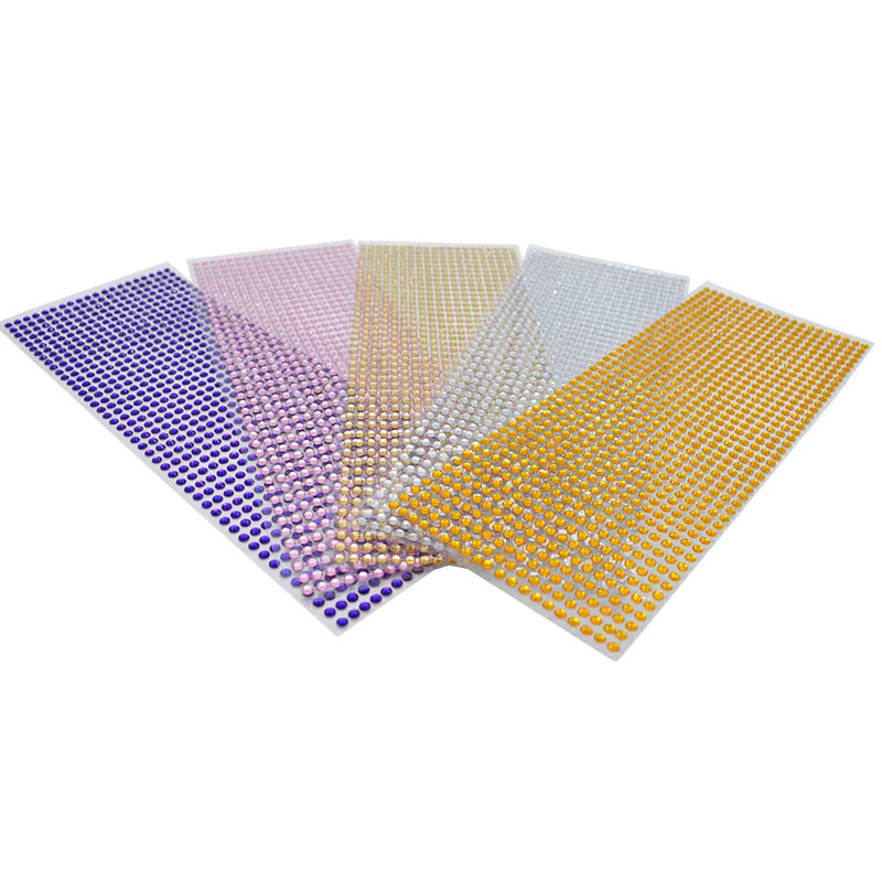 Selbstklebende Kristall Strass Aufkleber aus Acryl in Multicolour für Handy, Auto und Bastelarbeiten - Bild 3