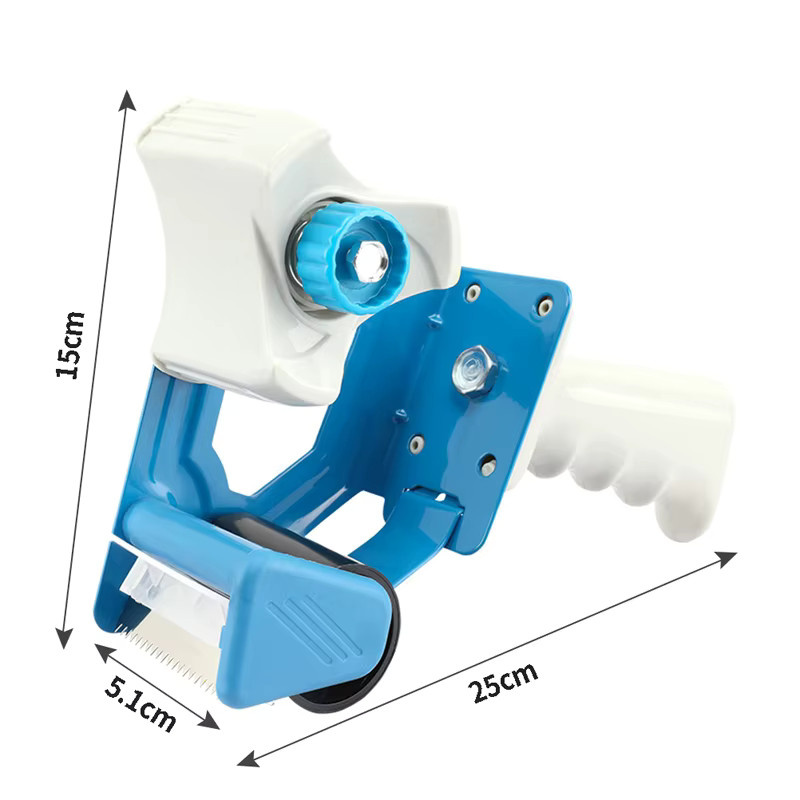 Klebebandhalter aus Kunststoff in Blau für 5 cm breites Paketband - Bild 3