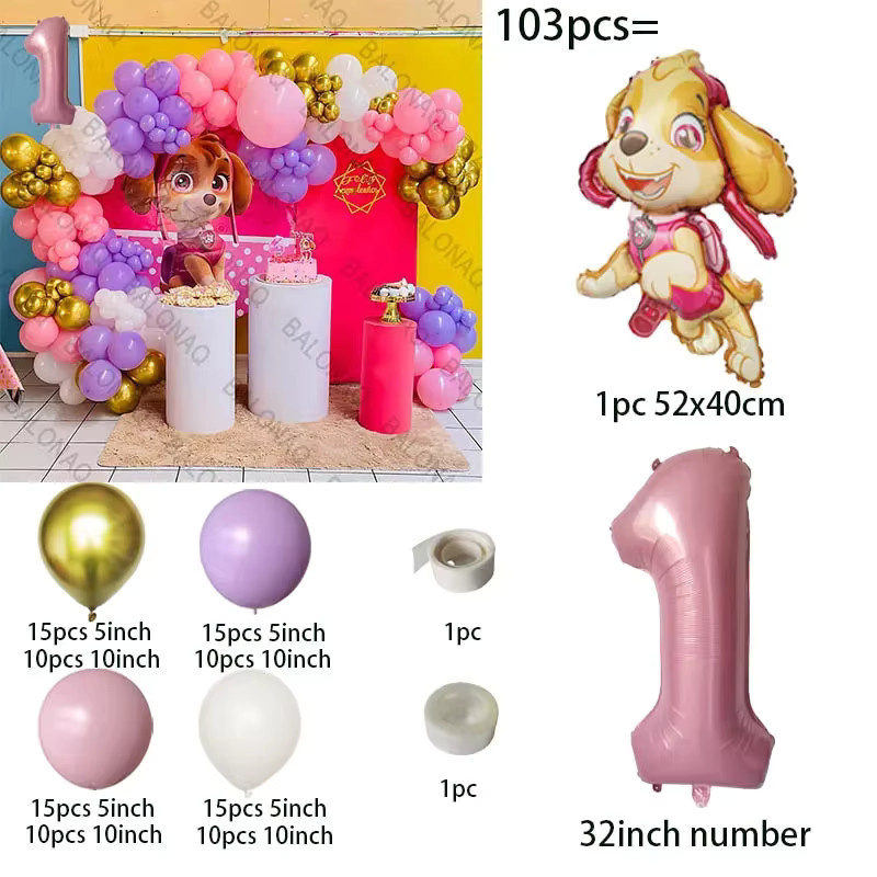 PAW Patrol Geburtstagsballon-Set, 103-teiliges Set - Bild 2