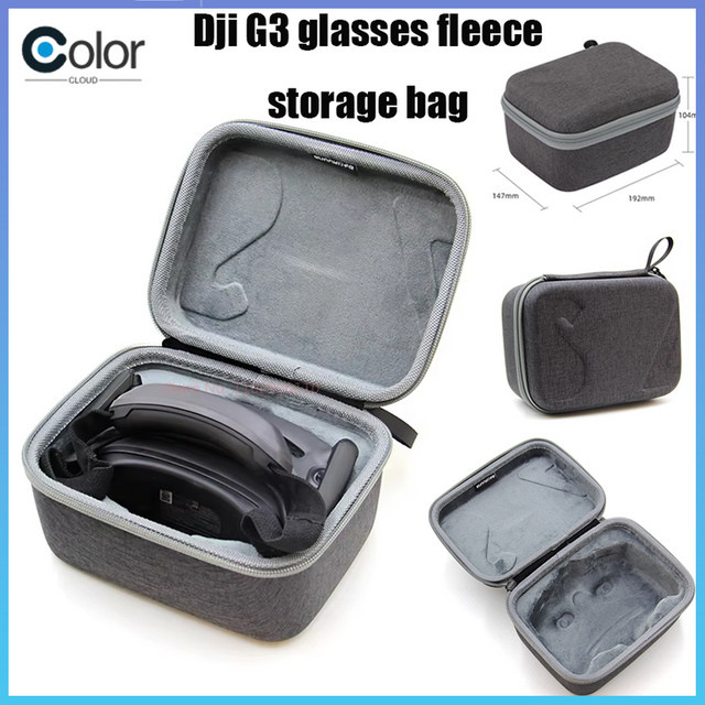 DJI Flying Glasses 3 Schutzbrille Aufbewahrungstasche Grau mit samtstoßdämpfendem Anti-Drop Schutzbox - Bild 1