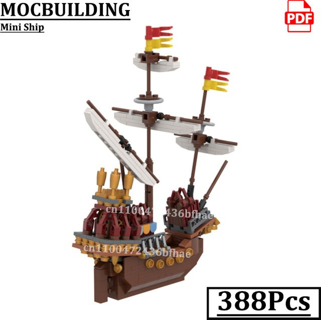 MOCBUILDING Mini mittelalterliches Schiff, Blöcke, Bunt / Mehrfarbig - Bild 1