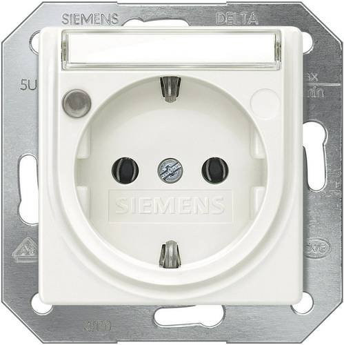 Siemens Schalterprogramm Delta Einsatz Schutzkontakt-Steckdose in Aluminium Metallic 5UB1935 - Bild 1