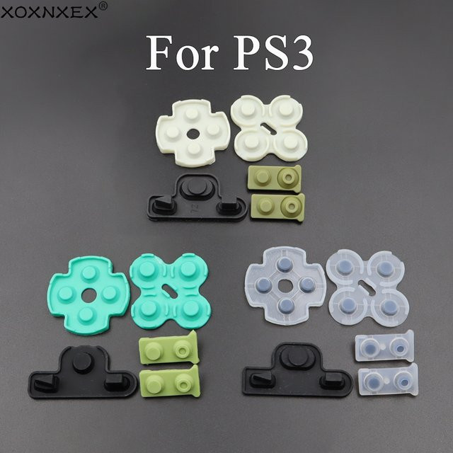 XOXNXEX Silikon-Ersatz-Tastenauflage für PS3-Controller, leitfähige Gummi-Tasten in Multicolor - Bild 1