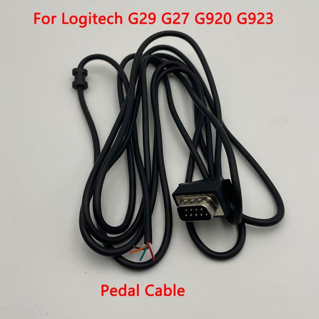 Logitech Sim-Racing-Datenkabel für G29 G27 G920 G923 Pedale, Schwarz, Zubehör für PlayStation, Xbox und PC - Bild 1