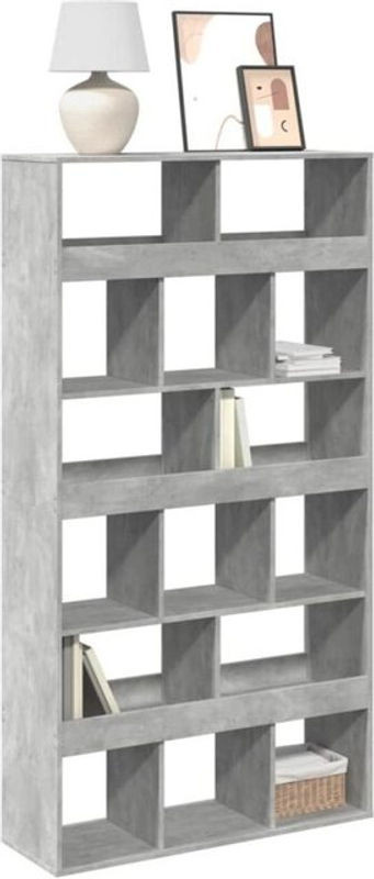 Bücherregal Vidaxl in Grau aus Holzwerkstoff, Modernes Design, B/T/H: 100 x 33 x 187,5 cm - Bild 1