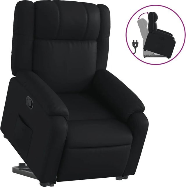 vidaXL Relaxsessel mit Aufstehhilfe Modell 3 in Schwarz aus Kunstleder - Bild 1